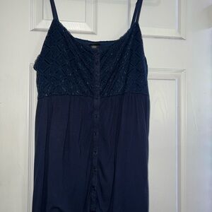 Torrid Size 2 Deep Blue Textured Sleeveless Top